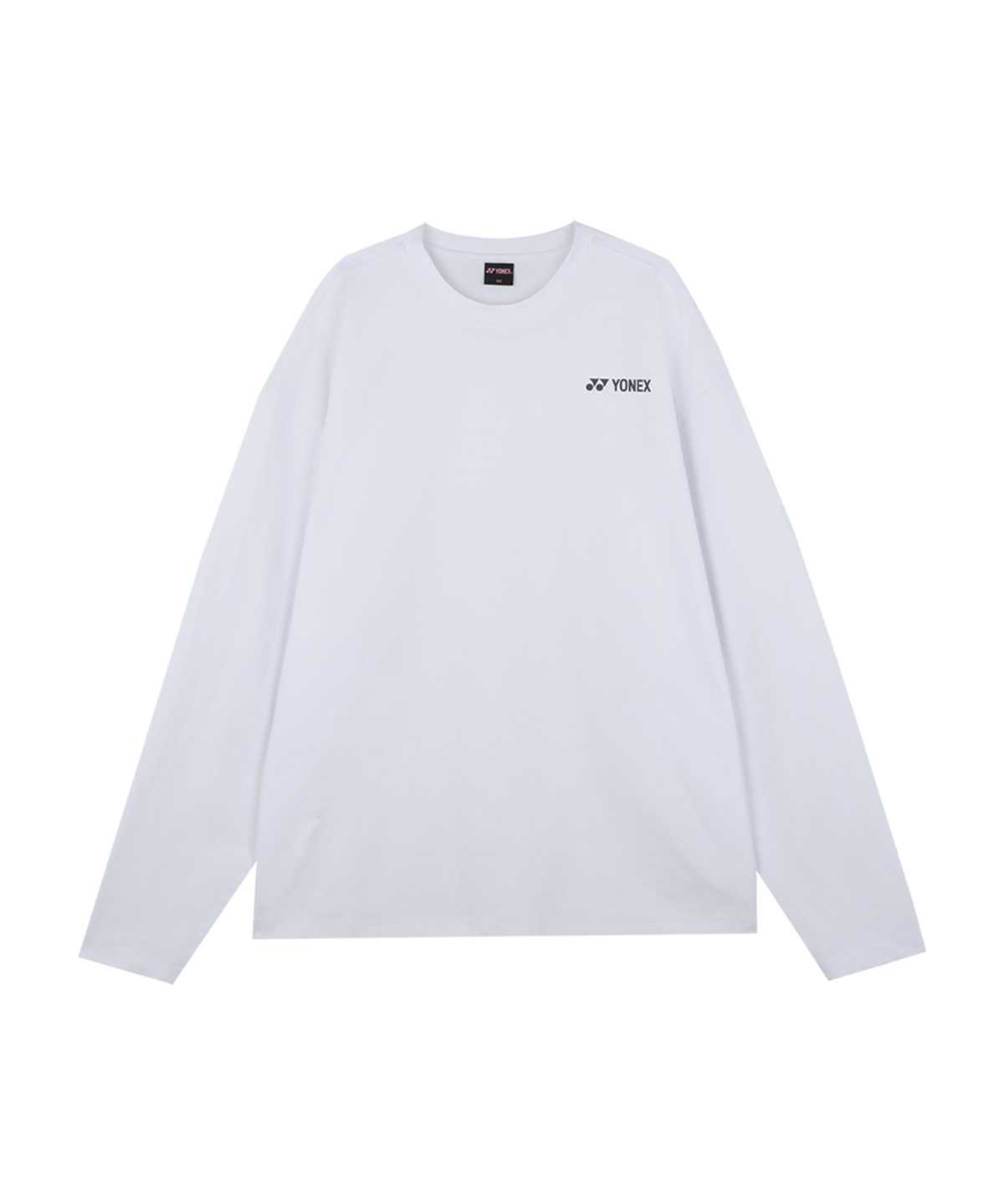 요넥스(YONEX) 265TL002U 화이트/블랙 남녀공용 오버핏 라운드 긴팔 티셔츠