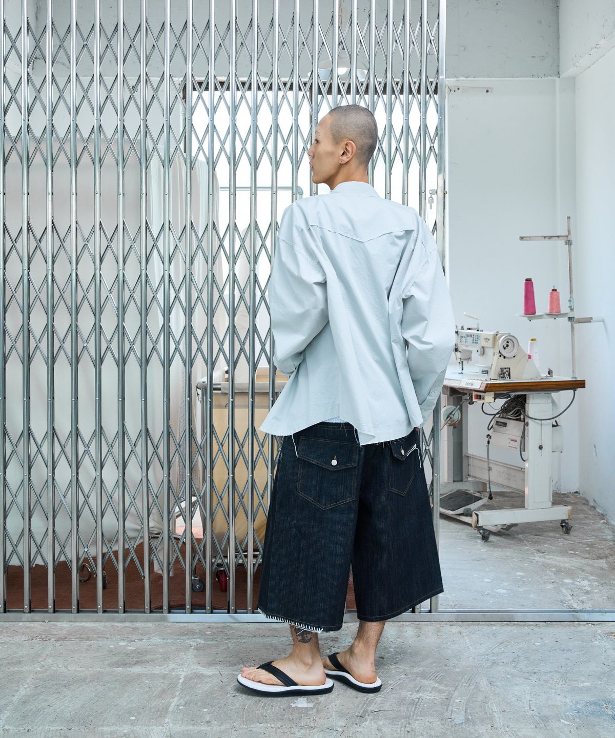 노쿨러스(NOSCOULEURS) UL COTTON SHIRTS 03 LIGHT GREY