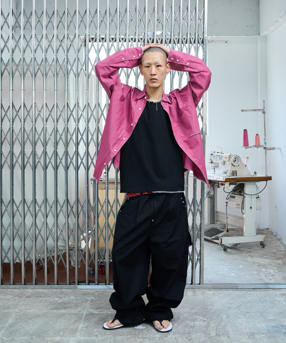 노쿨러스(NOSCOULEURS) UL COTTON SHIRTS 03 PINK