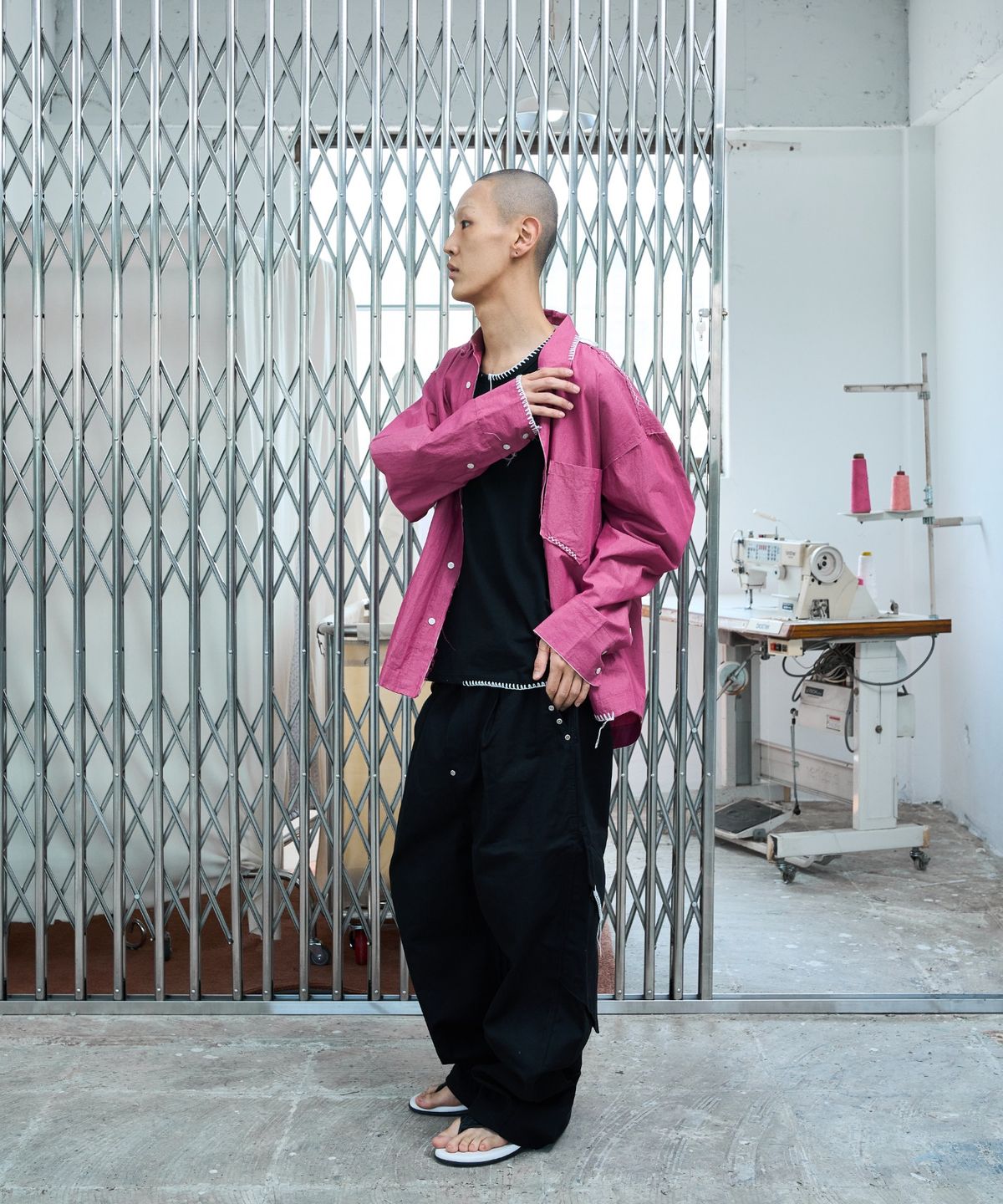 노쿨러스(NOSCOULEURS) UL COTTON SHIRTS 03 PINK