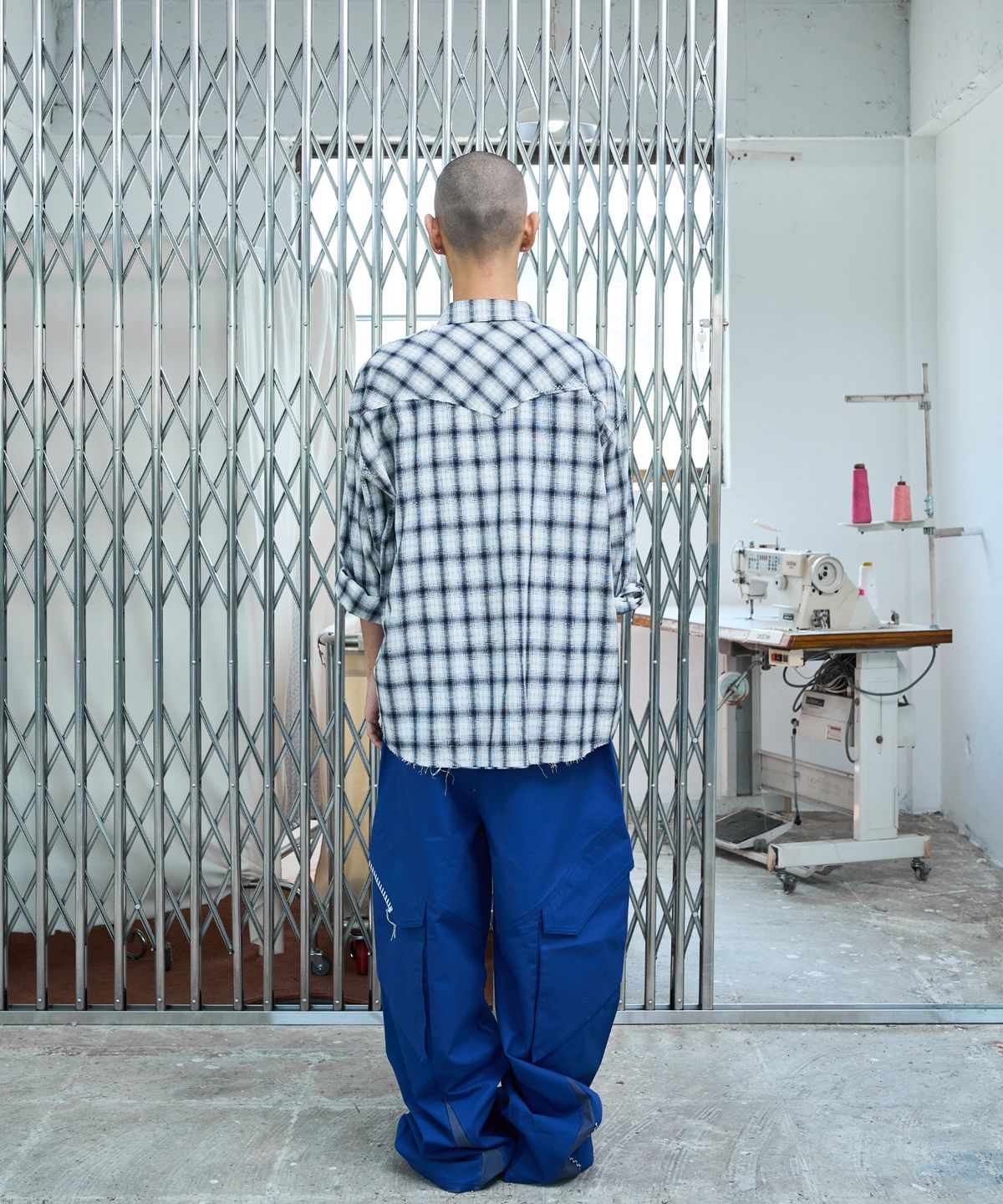 노쿨러스(NOSCOULEURS) UL CHECK SHIRTS 04 NAVY