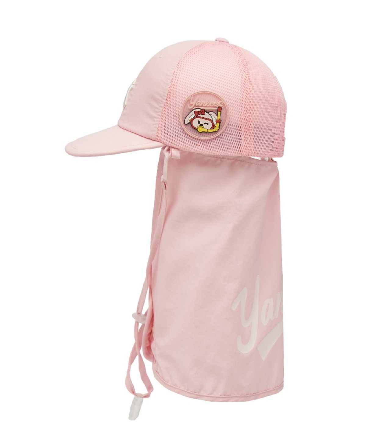 엠엘비 키즈(MLB KIDS) 메가베어 프렌즈 넥플랩 메쉬 볼캡 NY (L.Pink)