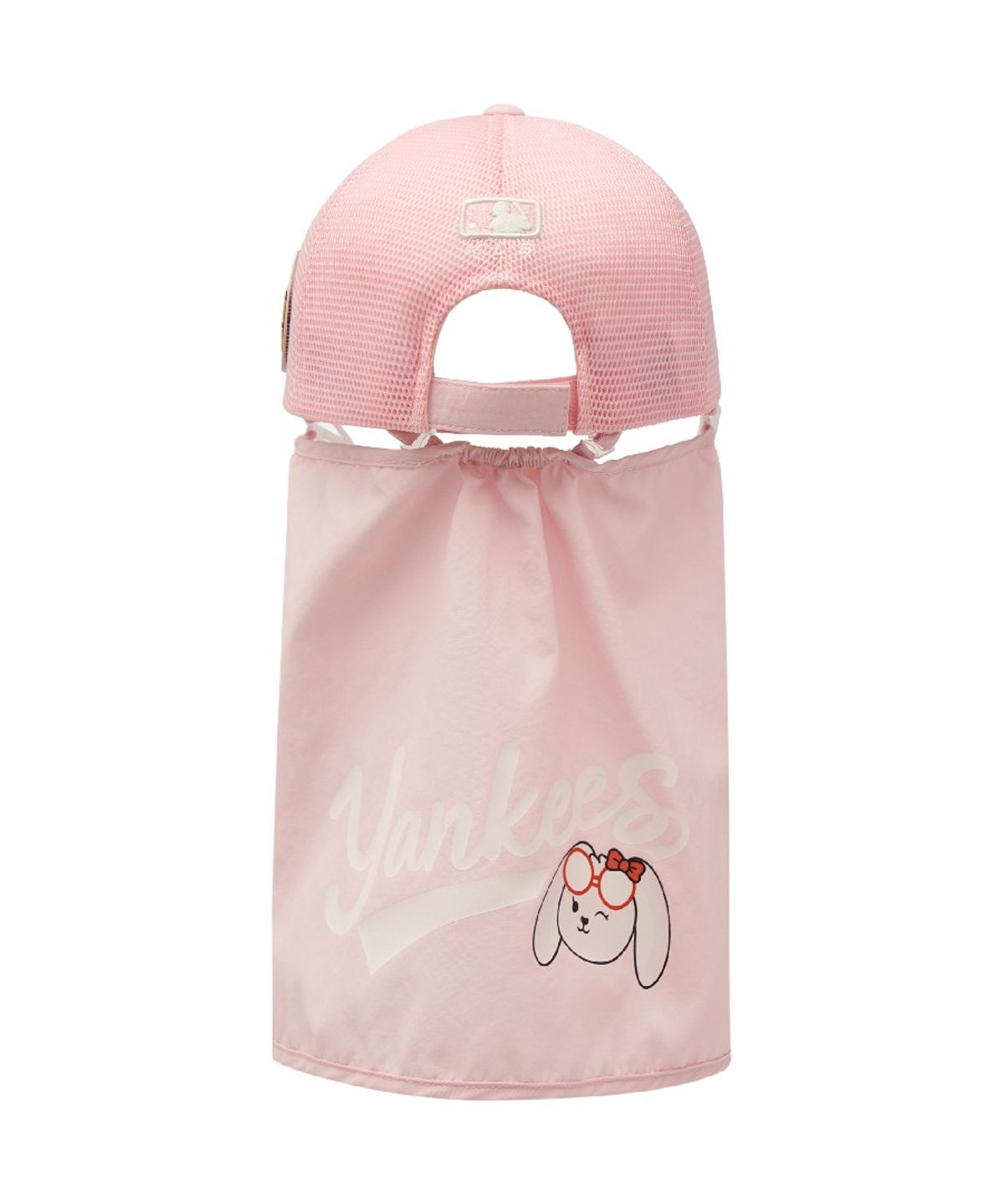 엠엘비 키즈(MLB KIDS) 메가베어 프렌즈 넥플랩 메쉬 볼캡 NY (L.Pink)