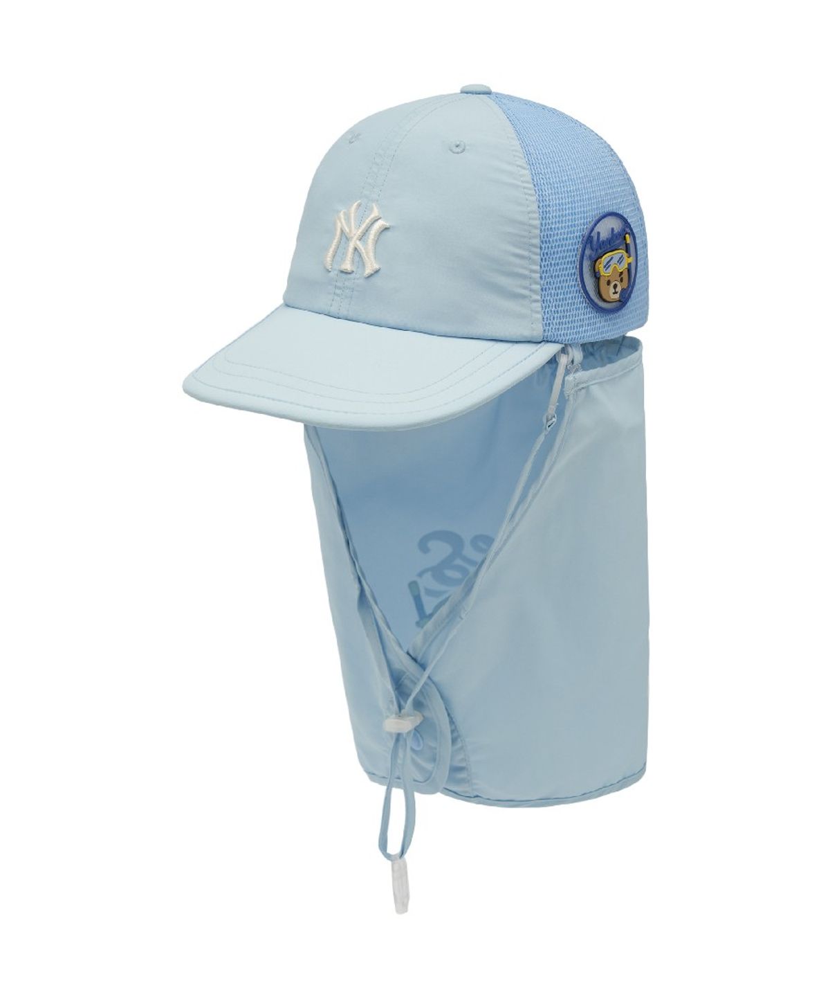 엠엘비 키즈(MLB KIDS) 메가베어 프렌즈 넥플랩 메쉬 볼캡 NY (Ptn.Skyblue)
