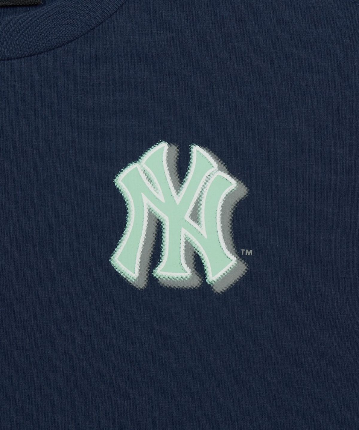엠엘비 키즈(MLB KIDS) 스포티브 모노그램 사각 아트웍 티셔츠 NY (Navy)