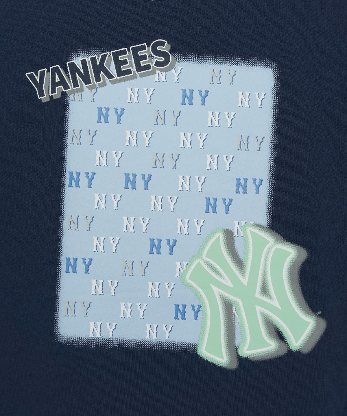 엠엘비 키즈(MLB KIDS) 스포티브 모노그램 사각 아트웍 티셔츠 NY (Navy)