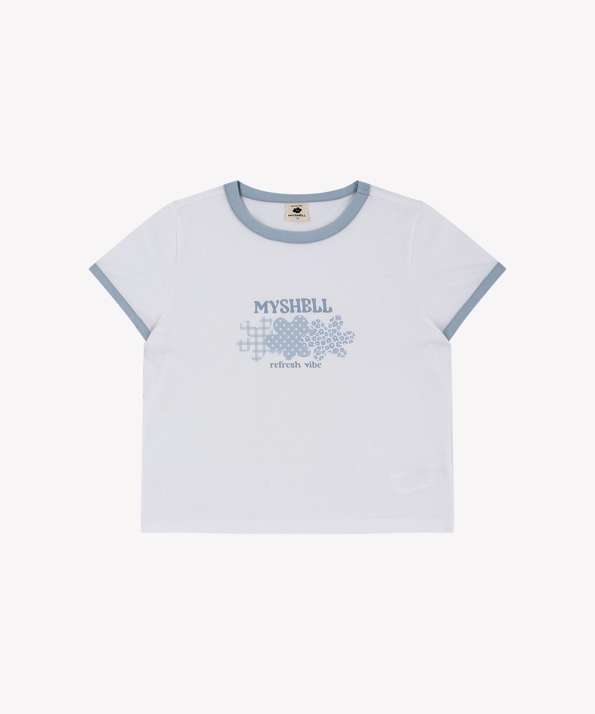 마이쉘(MYSHELL) 소플리 링거 크롭 반팔 티셔츠_40942TS