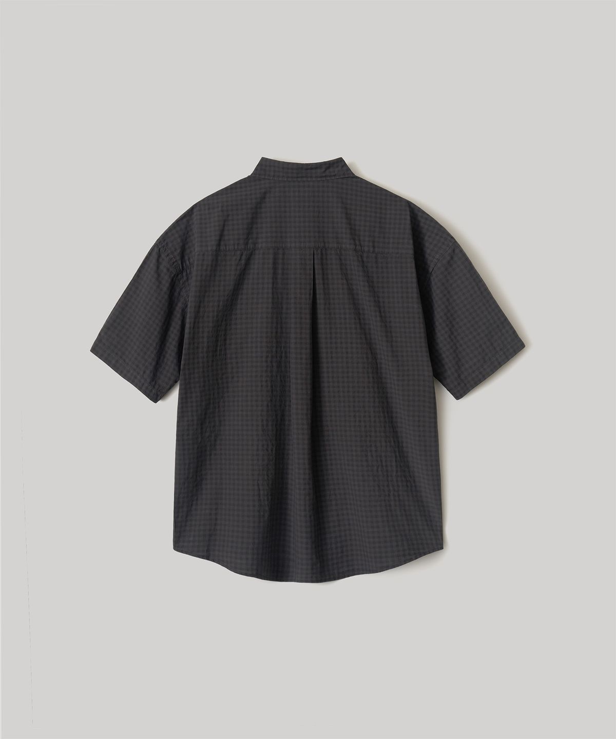 어나더 오피스(ANOTHER OFFICE) Huge Garment Gingham Check Shirt (Sumi)