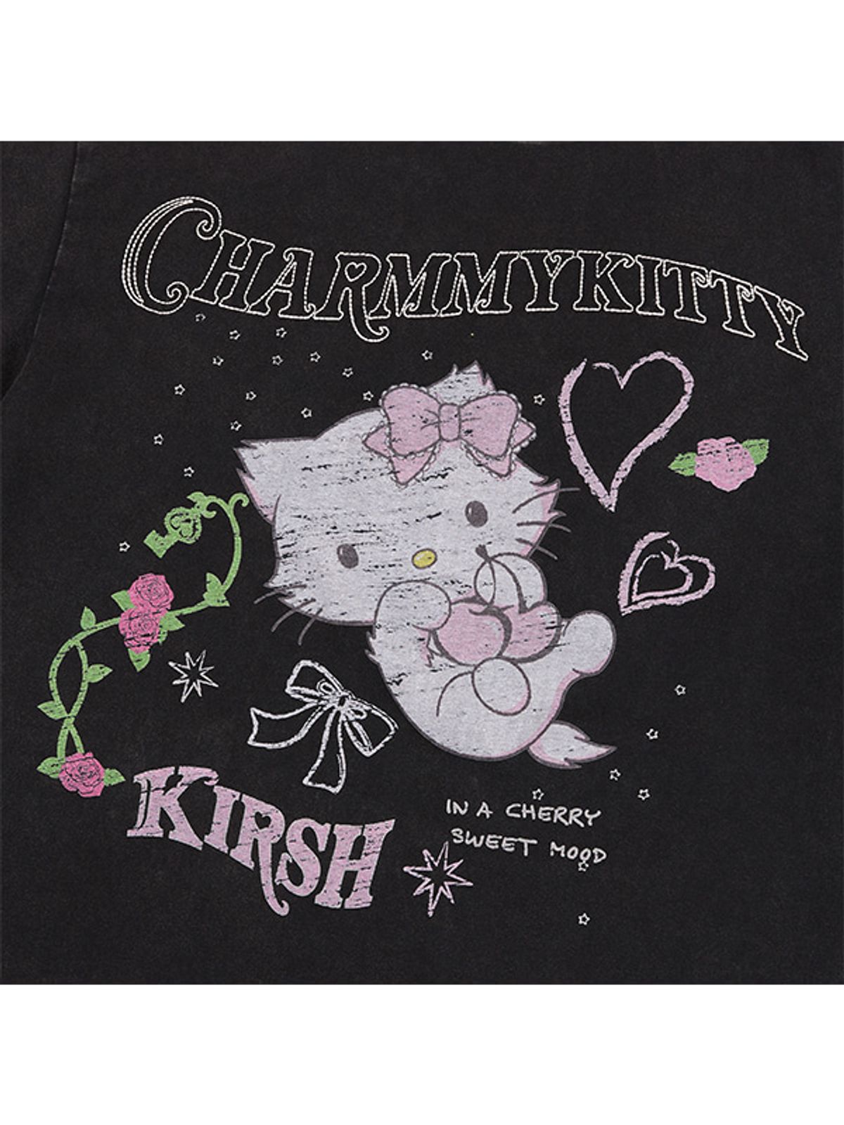 키르시(KIRSH) 키르시 X 챠미키티 루즈핏 티셔츠 [블랙]