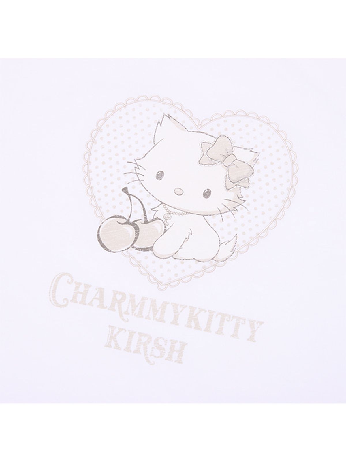 키르시(KIRSH) 키르시 X 챠미키티 피그먼트 세미 크롭 티셔츠 [화이트]