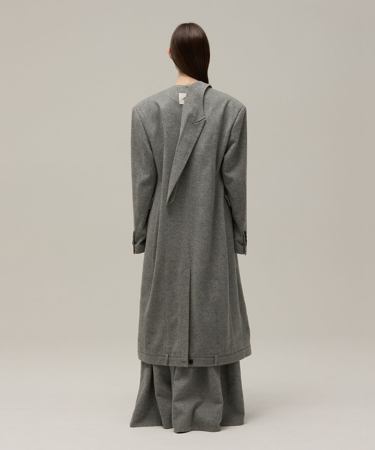 므아므(MMAM) Signature pants detail wool coat