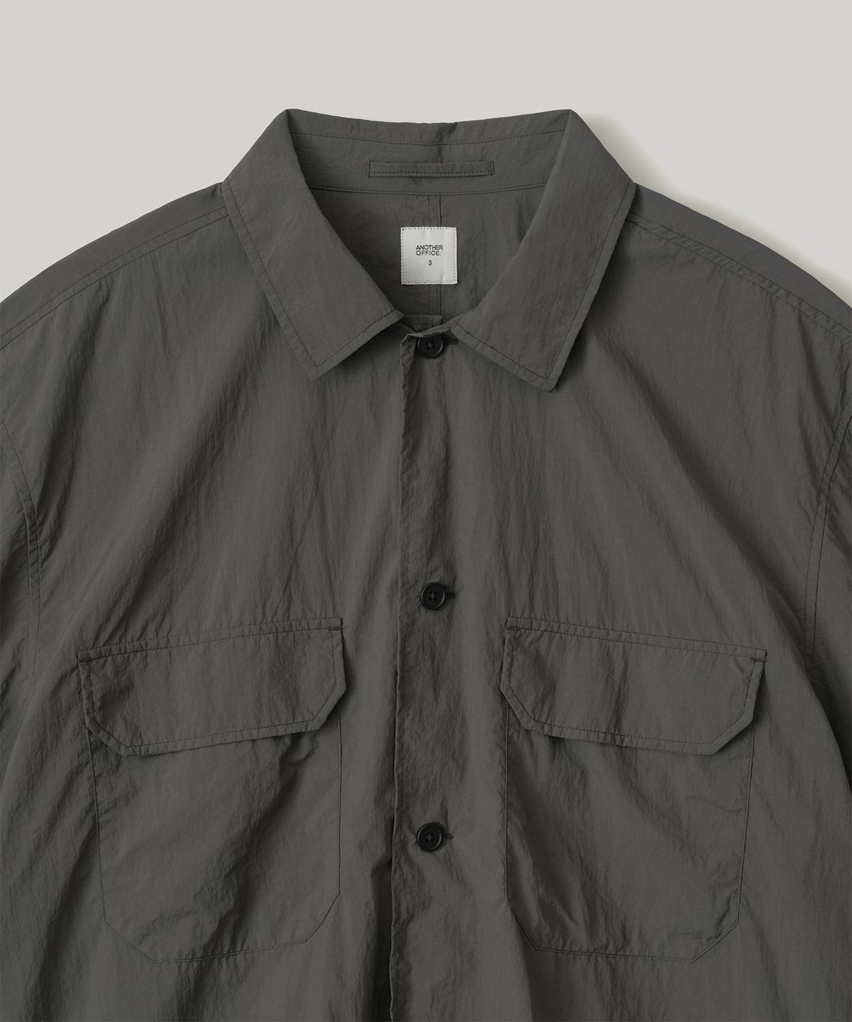 어나더 오피스(ANOTHER OFFICE) Flow CPO S/S Shirt (Graphite)