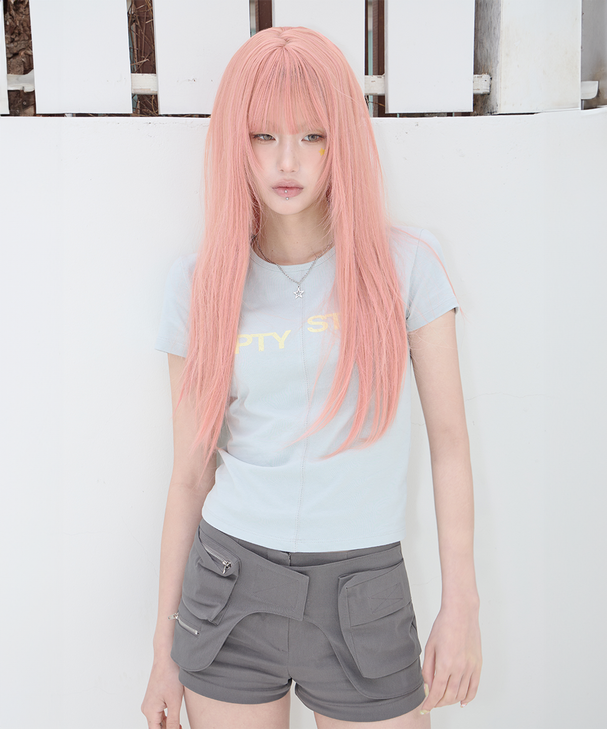 사일프레이(41PRAY) Center Split Graphic Tee / Mint