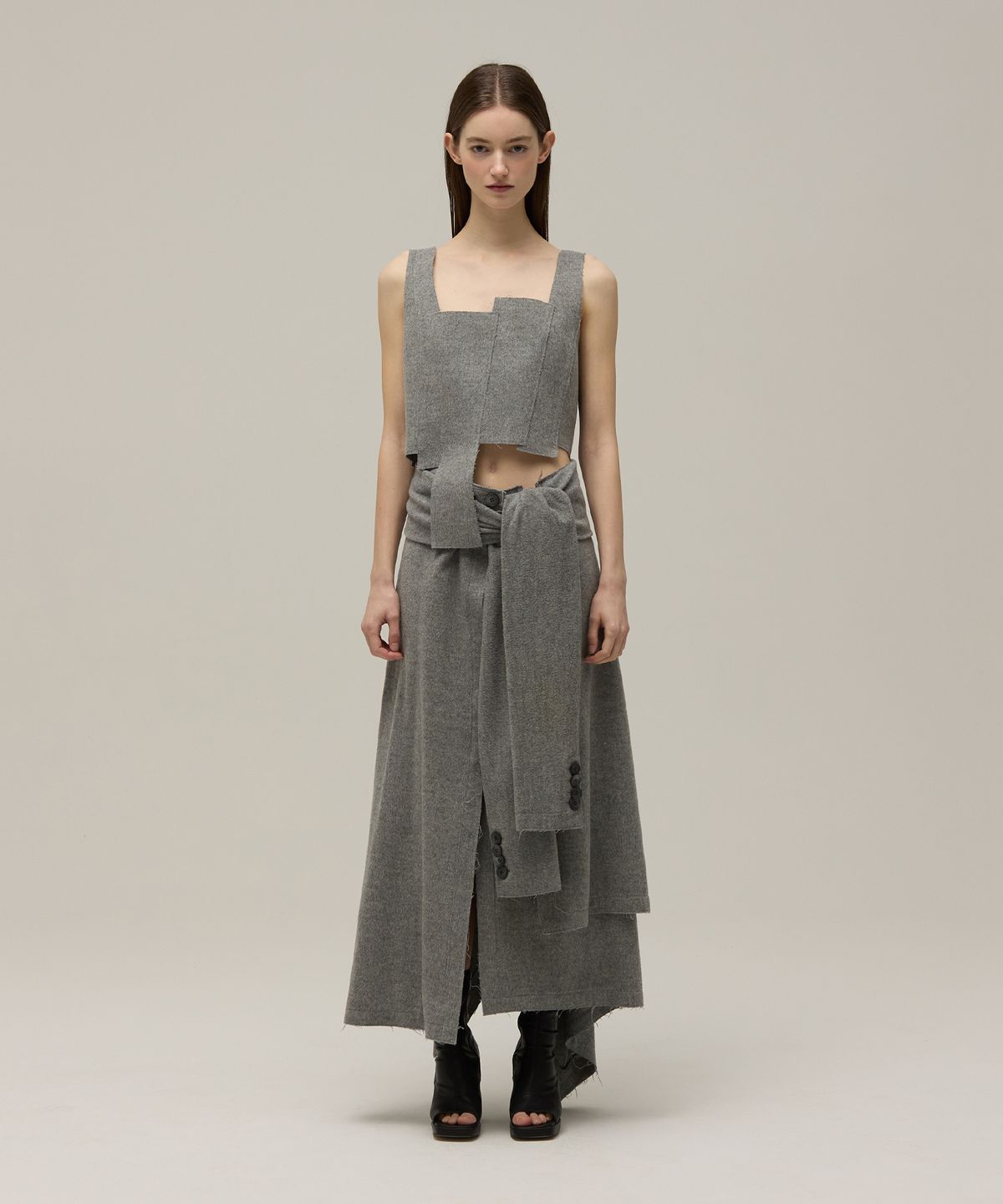 므아므(MMAM) Unbalance tied skirt