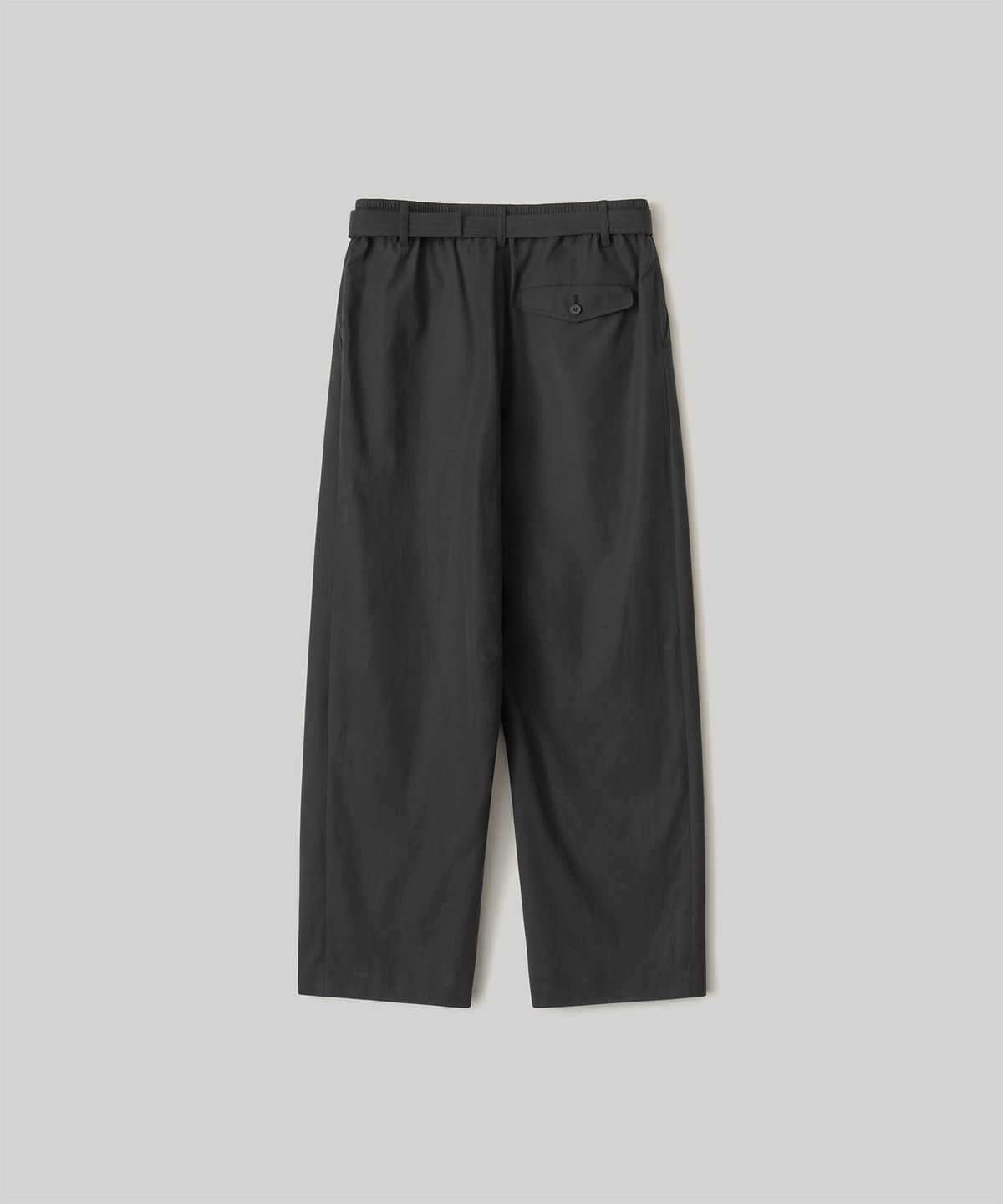 어나더 오피스(ANOTHER OFFICE) Structure Tencel Slacks (Almost Black)
