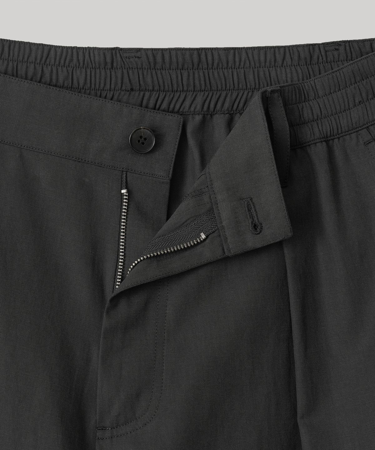 어나더 오피스(ANOTHER OFFICE) Structure Tencel Slacks (Almost Black)