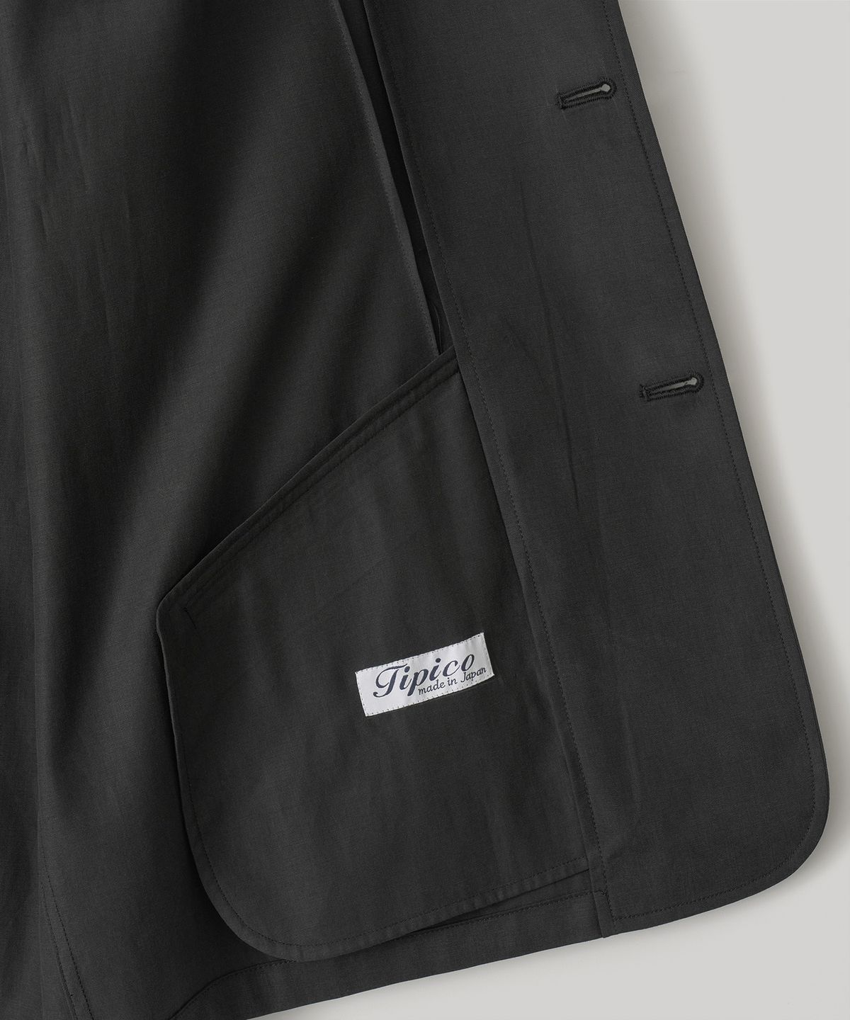 어나더 오피스(ANOTHER OFFICE) Structure Tencel Blazer (Almost Black)