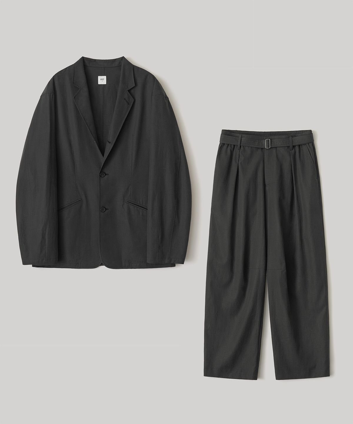 어나더 오피스(ANOTHER OFFICE) [SET] Structure Tencel Set-Up (Almost Black)