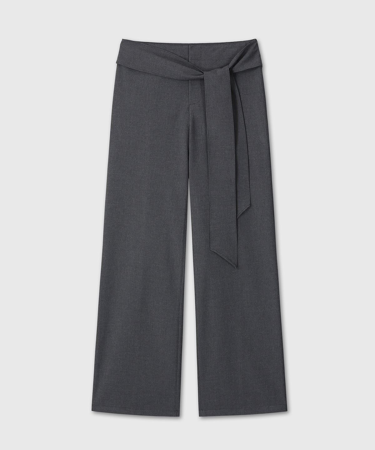 다이브인 우먼(DIVEIN WOMEN) WRAP WIDE TIE PANTS (CHARCOAL)