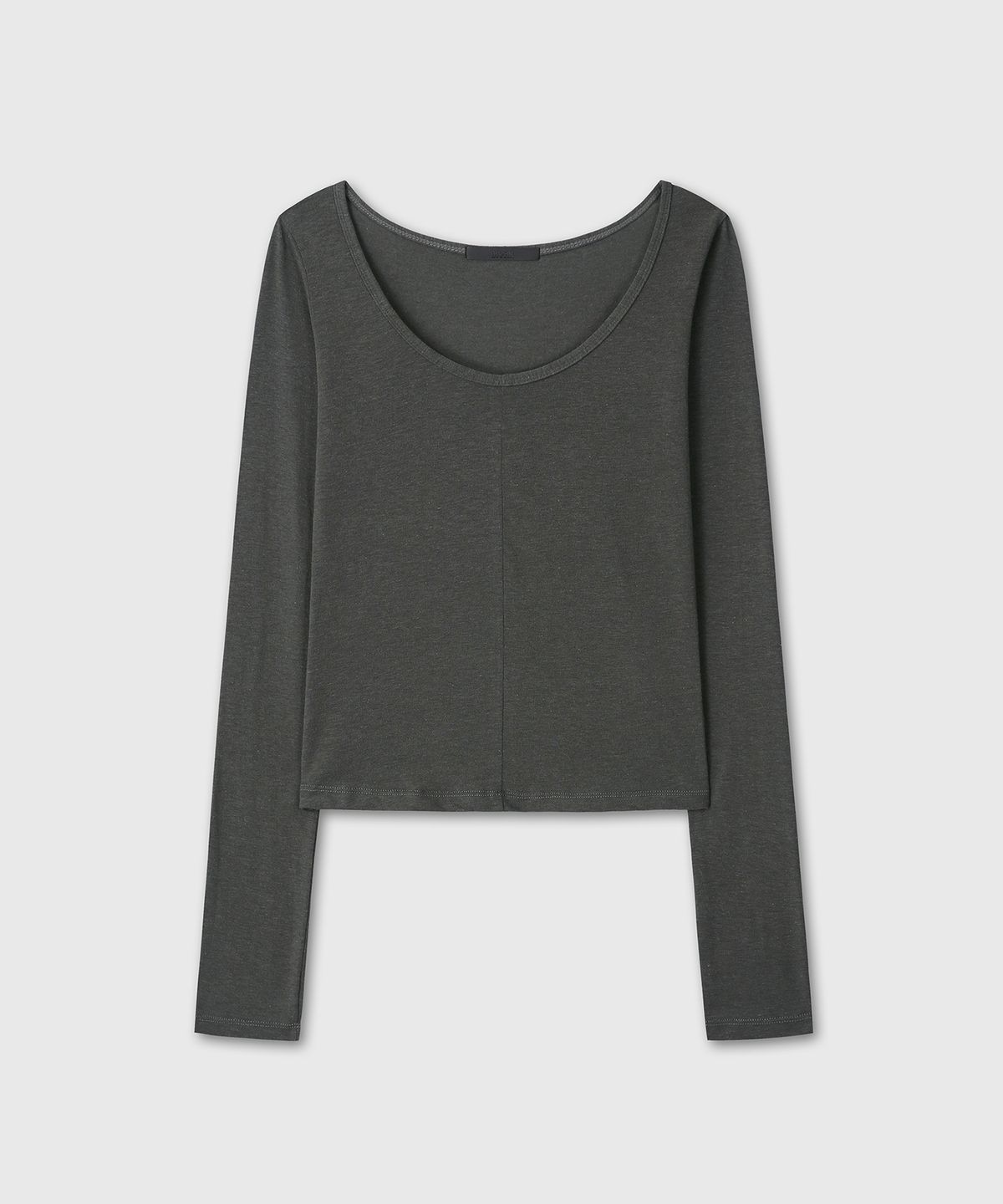 다이브인 우먼(DIVEIN WOMEN) U-NECK LONG SLEEVE (KHAKI)