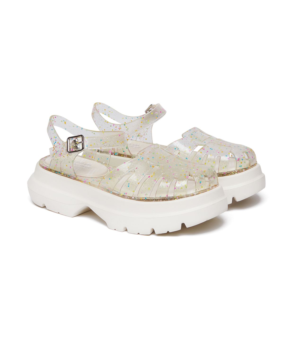 락피쉬웨더웨어(ROCKFISH WEATHERWEAR) GLAIR PLATFORM FISHERMAN SANDALS - CLEAR STAR