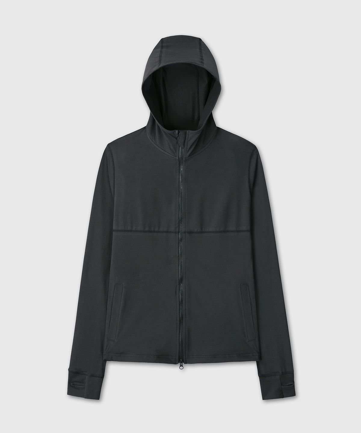 다이브인 우먼(DIVEIN WOMEN) RELAXED FIT SOFT HOOD ZIP UP (BLACK)