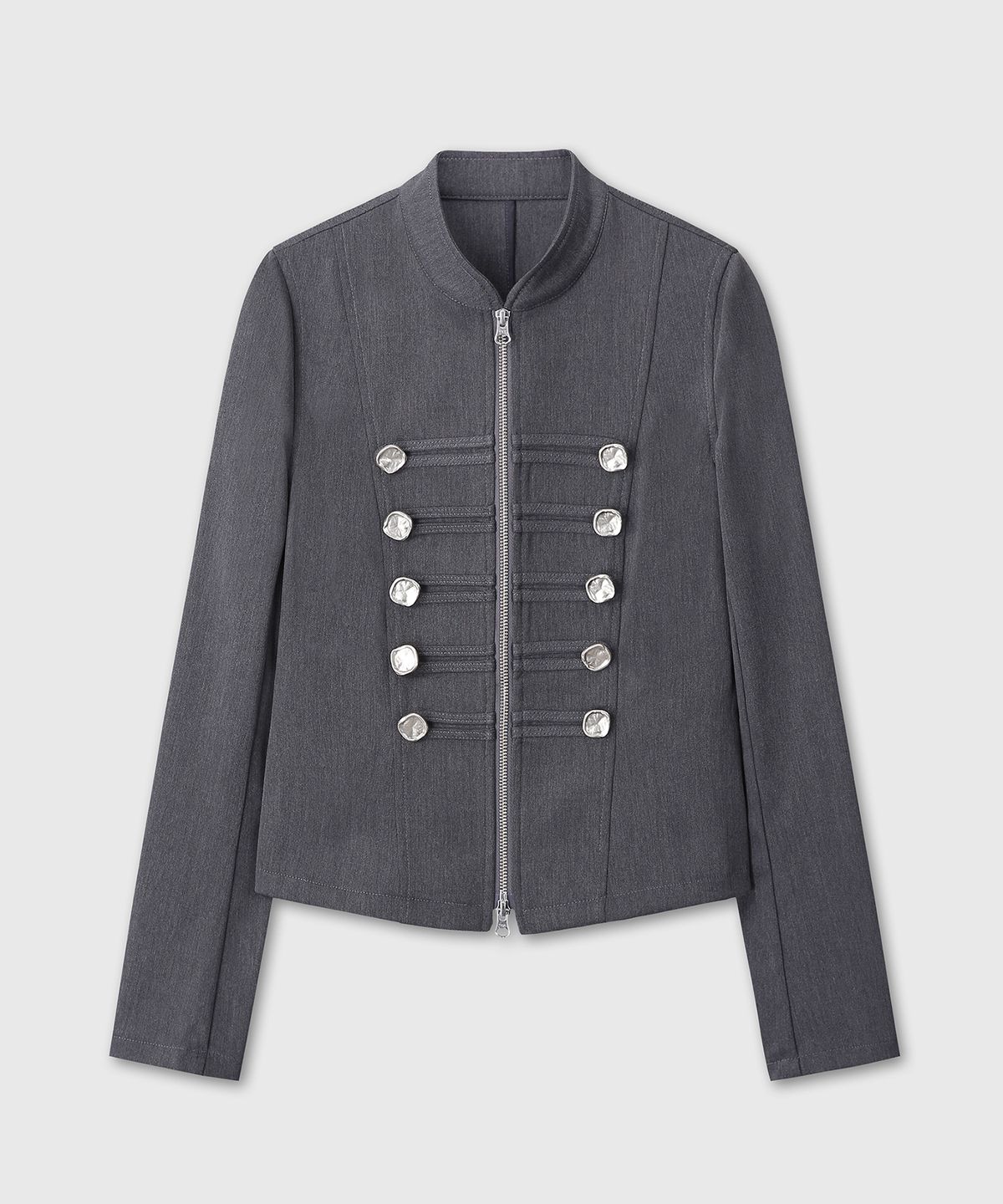 다이브인 우먼(DIVEIN WOMEN) DOUBLE BUTTON NAPOLEON JACKET (CHARCOAL)