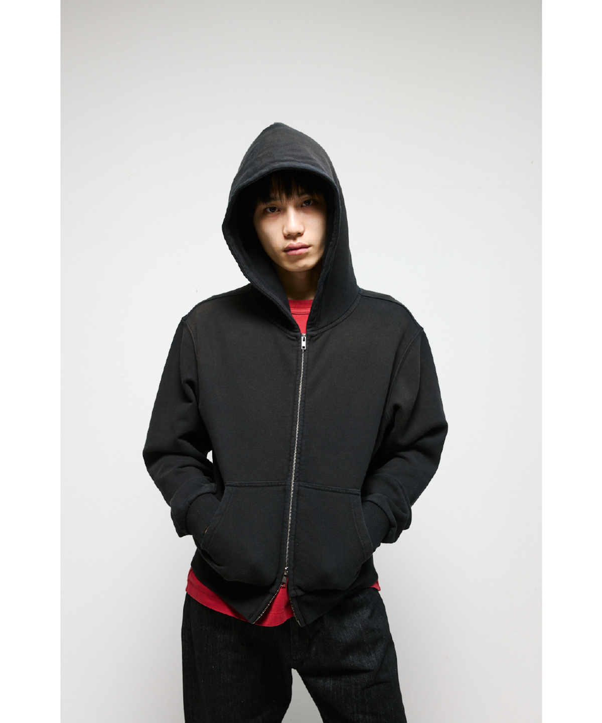 해칭룸(HATCHINGROOM) VTG Hoodie Bleached Black