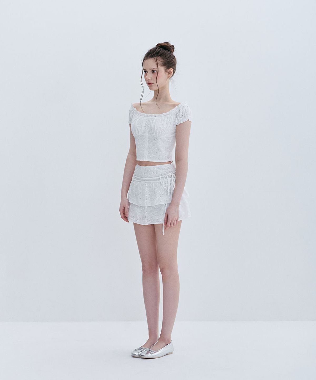 모아벨(MOABEL) LACE TWO-PIECE SET - CREAM