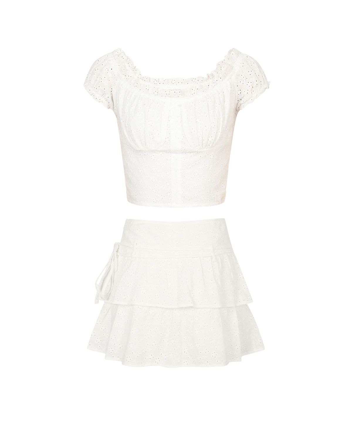 모아벨(MOABEL) LACE TWO-PIECE SET - CREAM
