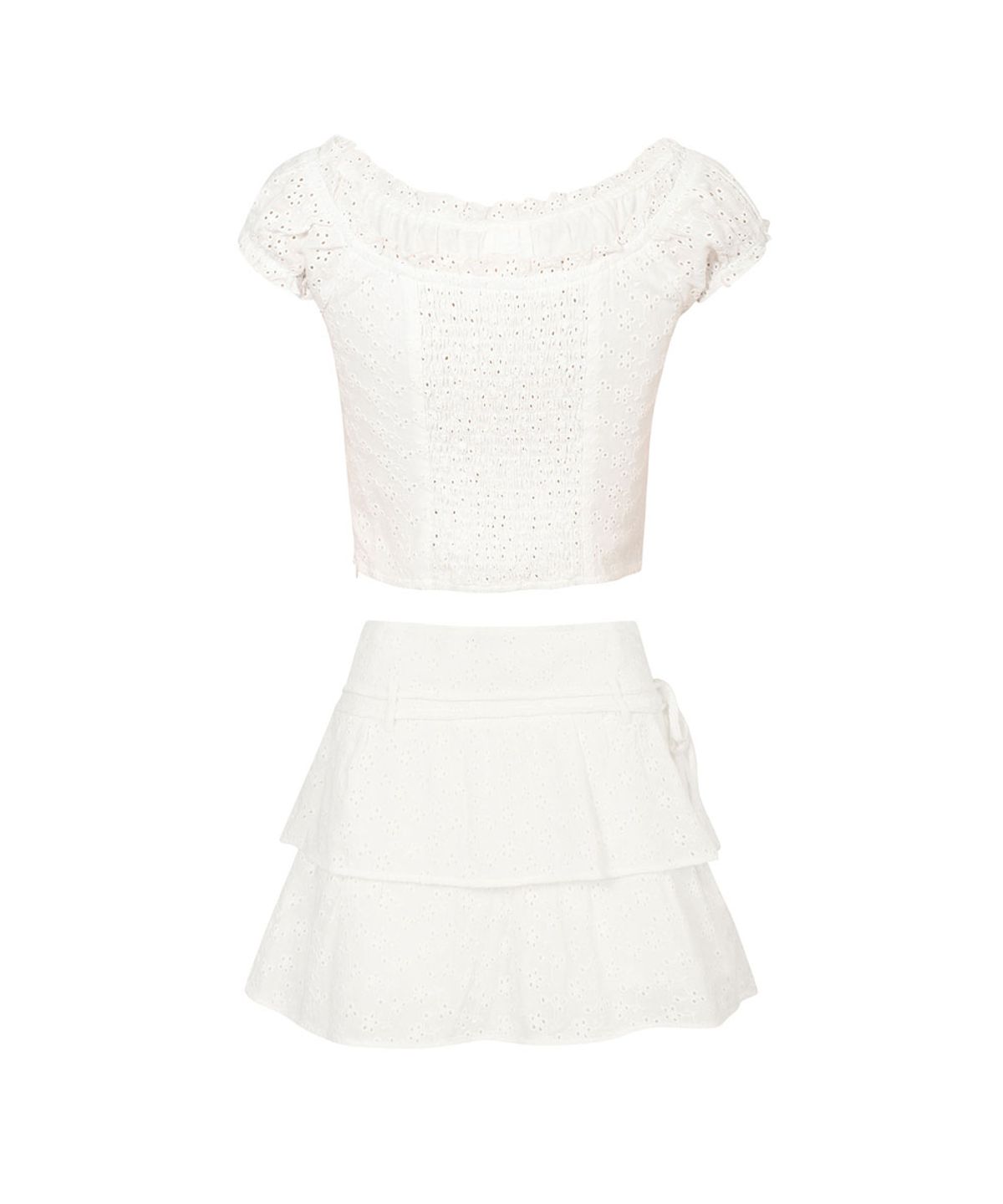 모아벨(MOABEL) LACE TWO-PIECE SET - CREAM