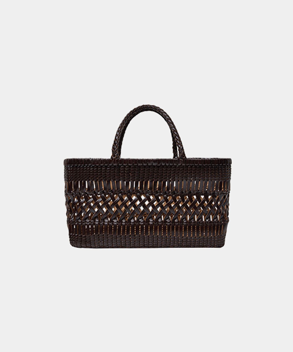 드메이커(DEMAKER) Plait tote bag-deep brown