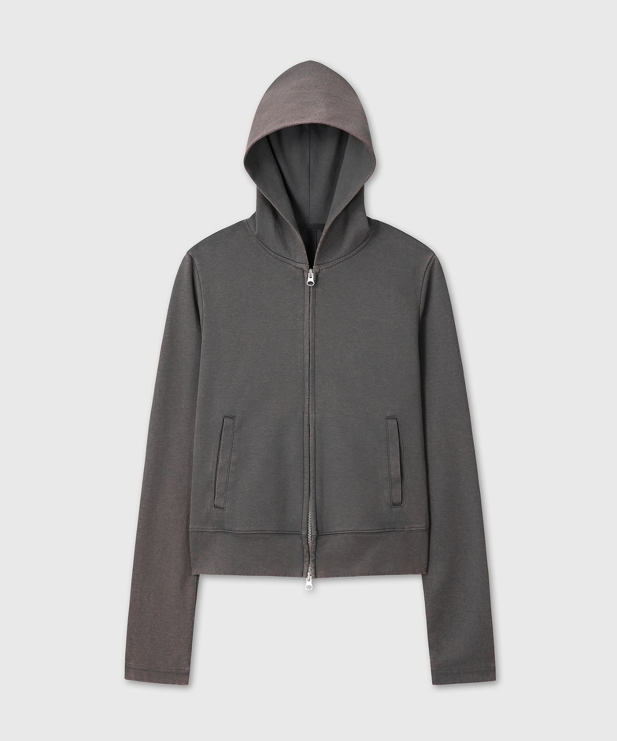 다이브인 우먼(DIVEIN WOMEN) [설라노 X DIVEIN WOMEN] WASHED REGULAR HOOD ZIP-UP (CHARCOAL)