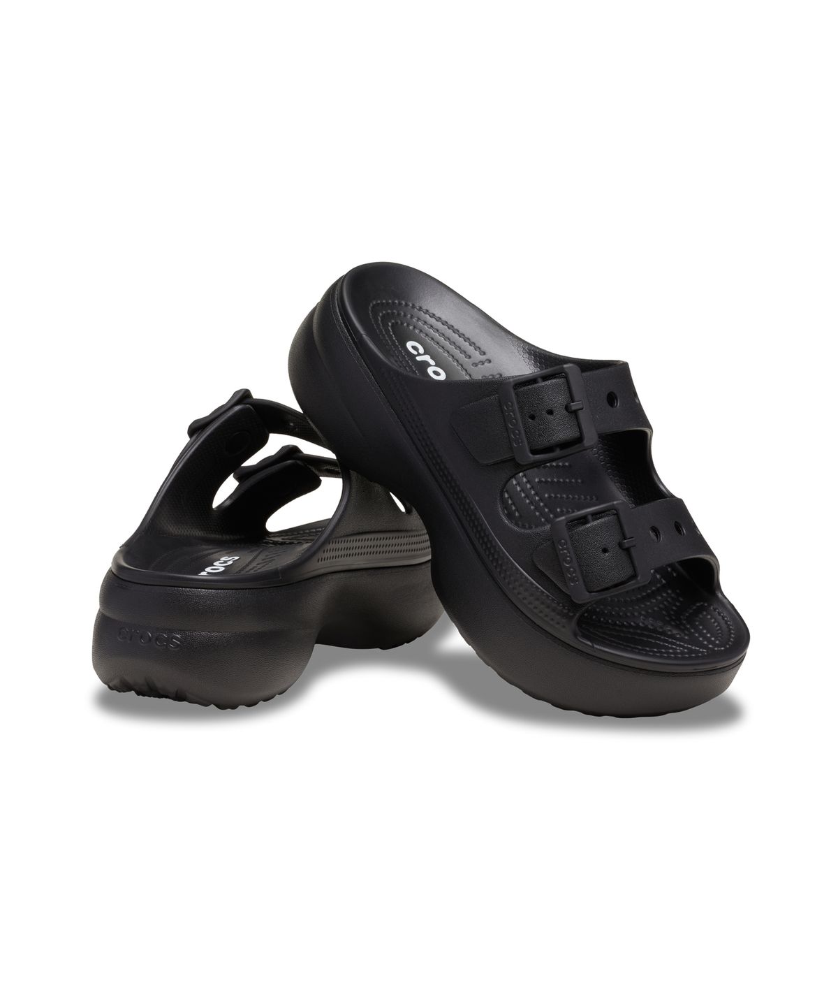 크록스(CROCS) 새터데이 플랫폼 샌들 우먼 - 블랙 / 212880-001