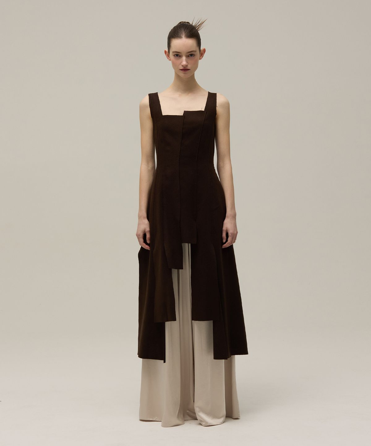 므아므(MMAM) Wool patchwork dress