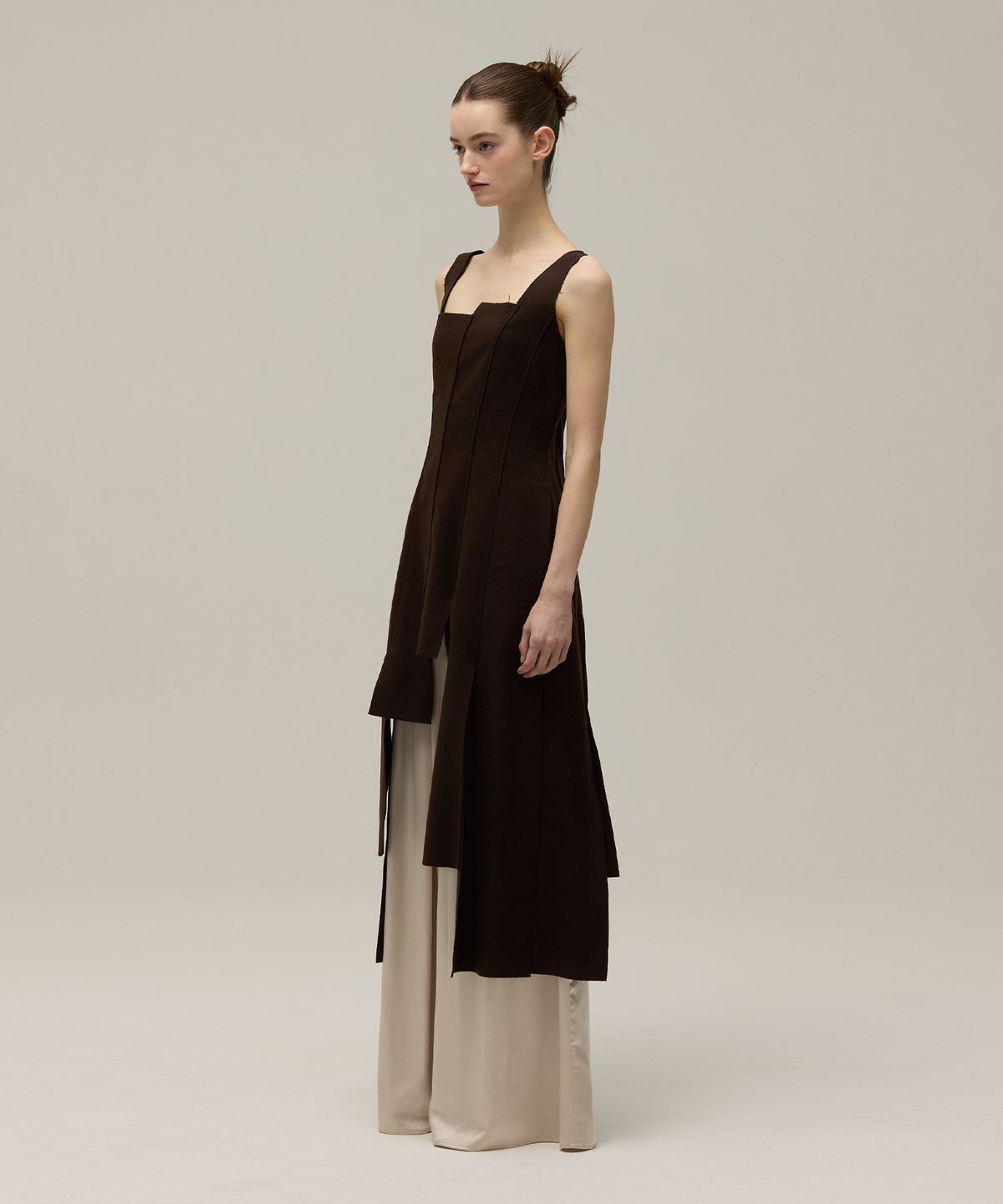 므아므(MMAM) Wool patchwork dress
