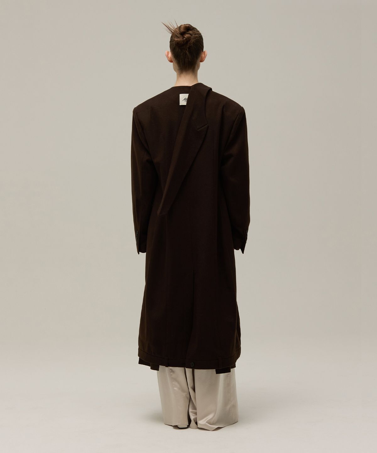 므아므(MMAM) Signature pants detail wool coat