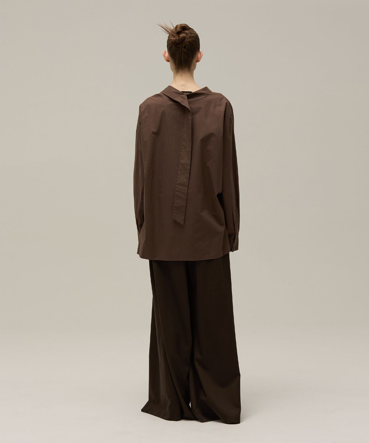 므아므(MMAM) Unbalanced drape shirt