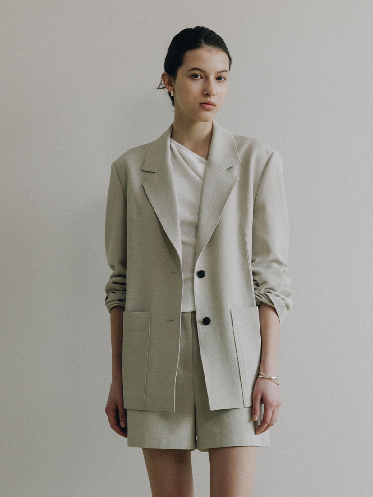 루에브르(LOEUVRE) Line Like Single-Breasted Back Slit Jacket SW6MJ785-91