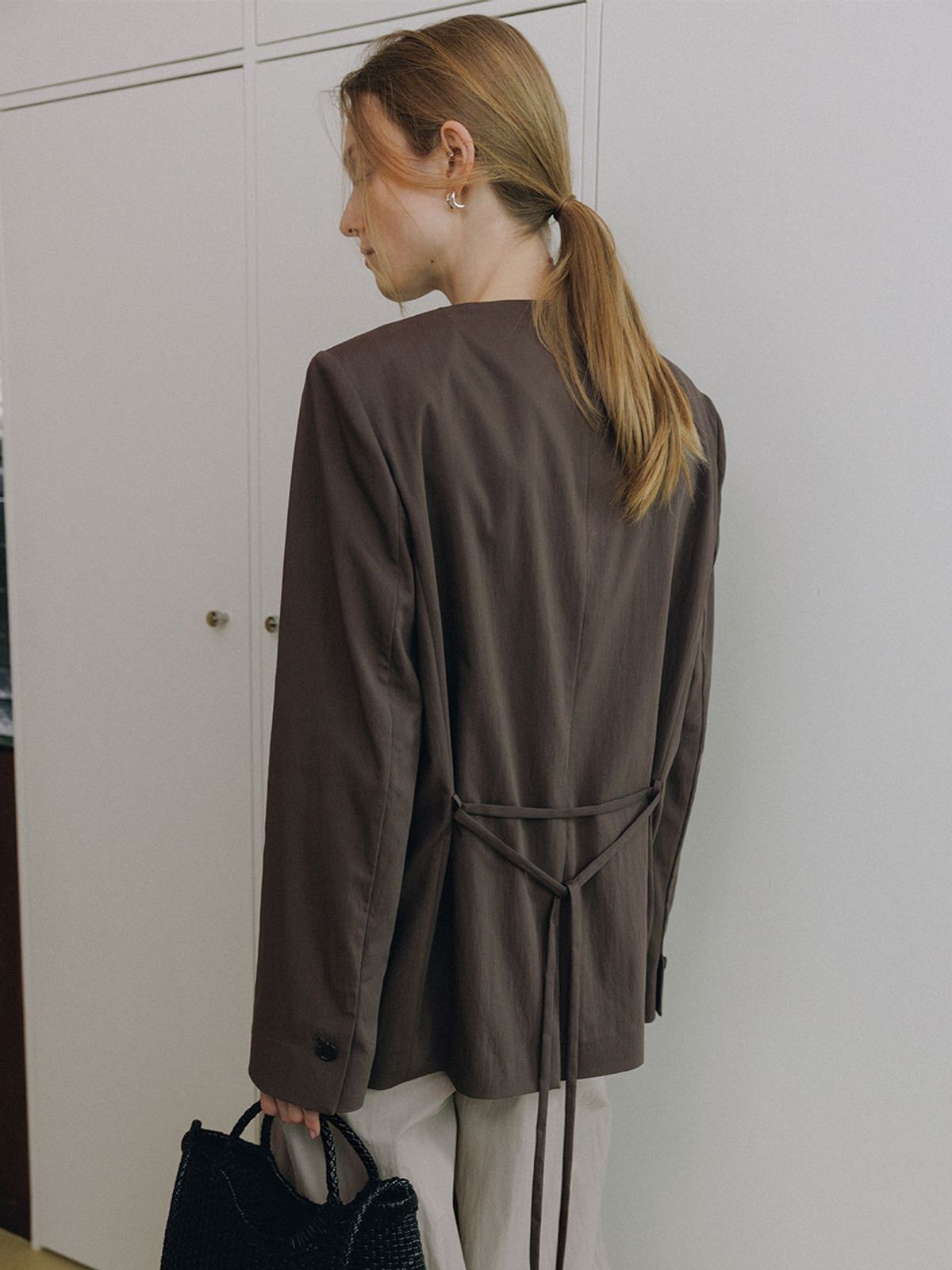 루에브르(LOEUVRE) Detachable Collar V-neck Jacket SW6MJ783-93