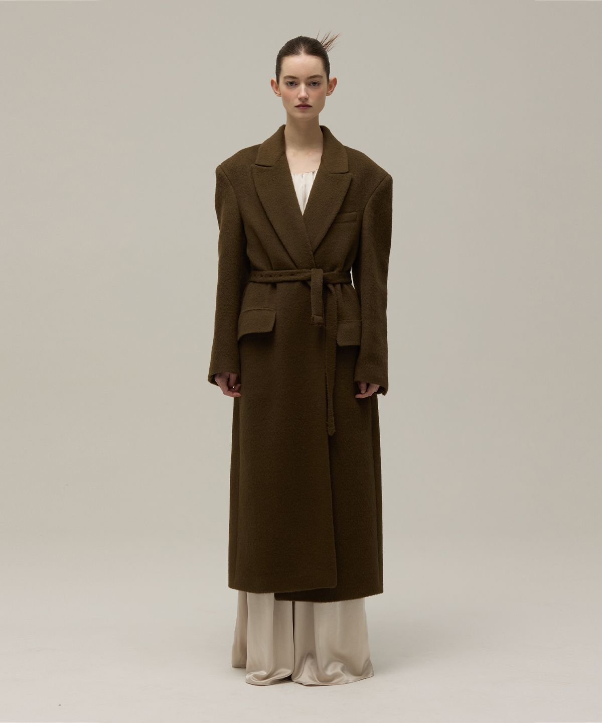 므아므(MMAM) Wool minimal long coat