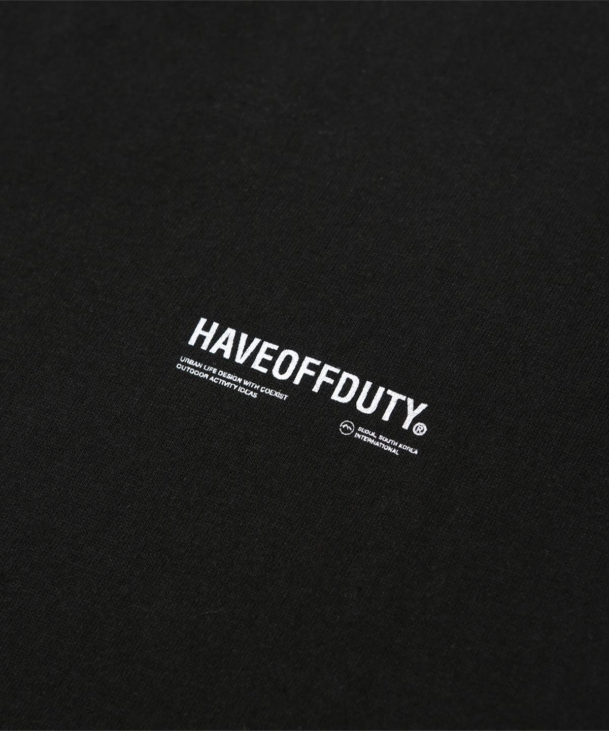 해브오프듀티(HAVEOFFDUTY) 베이직 코튼 티셔츠 (블랙)