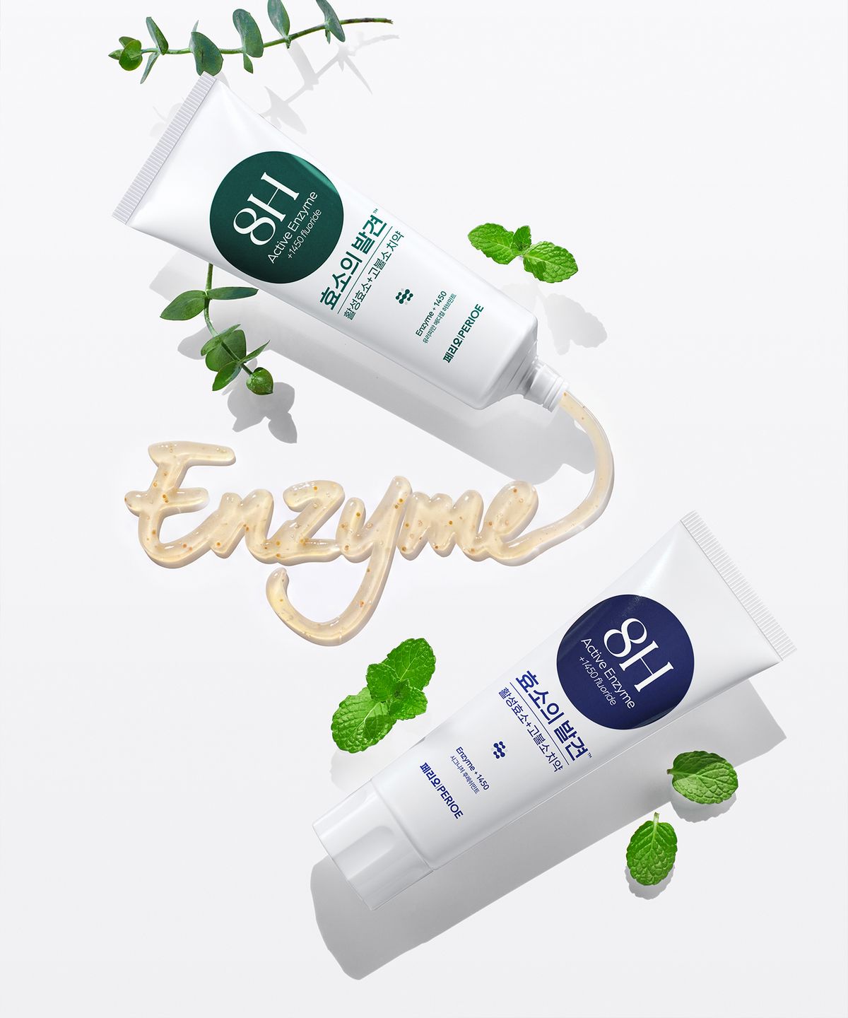 페리오(PERIOE) 효소의발견 1450 고불소 치약 유러피안민트 100G 3개 + 시그니처민트 100G 3개 + 리치 플렉서블 치간칫솔 Micro 50입