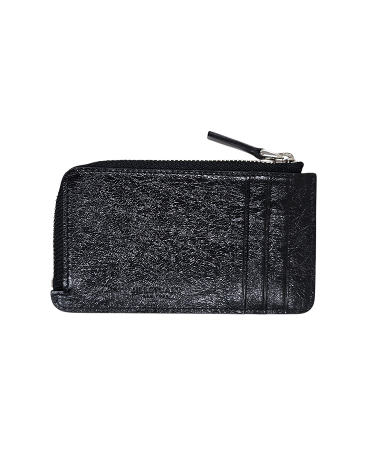 질스튜어트 맨 액세서리(JILLSTUART MEN ACC) [Cracked-Leather] 스퀘어금속 사각장식 멀티카드홀더 JUHO6F700BK
