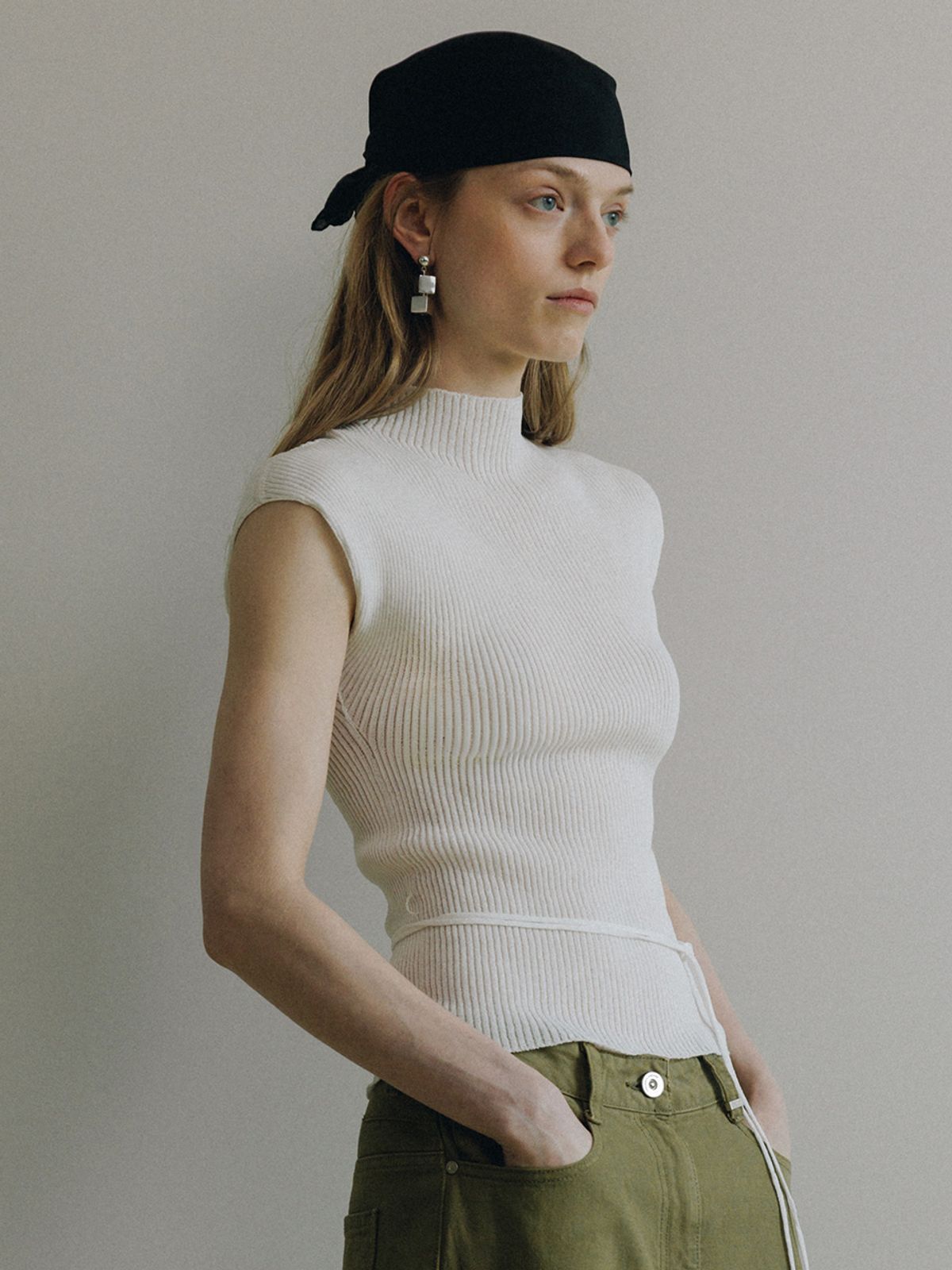 루에브르(LOEUVRE) Wholegarment Mock Neck Knit Top SK6MP738_2color