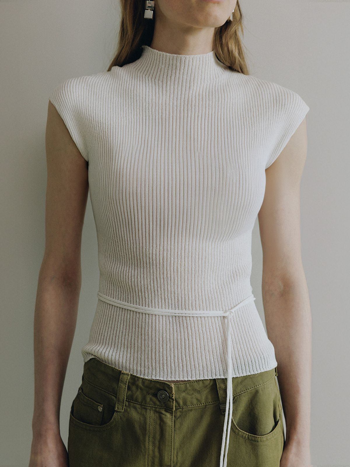 루에브르(LOEUVRE) Wholegarment Mock Neck Knit Top SK6MP738_2color