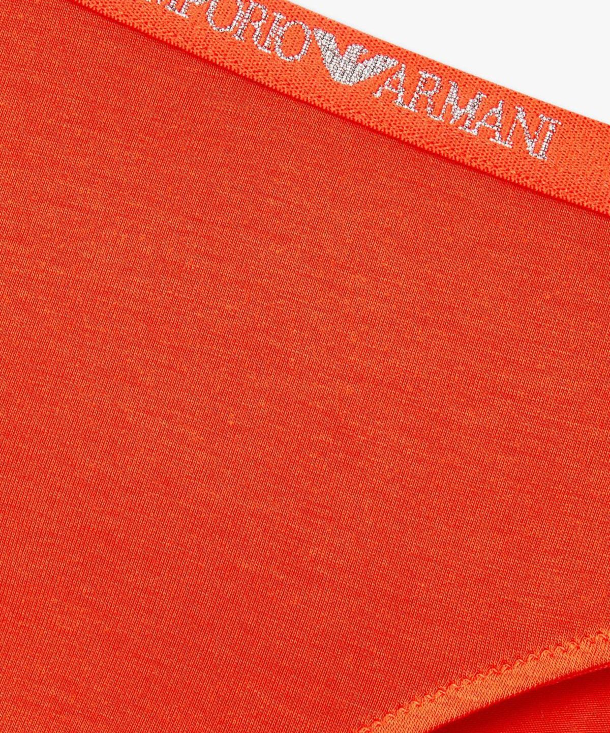 엠포리오 아르마니 언더웨어(EMPORIO ARMANI UNDERWEAR) 여성 메탈릭 로고 밴딩 브리프_다크 오렌지 0826111516