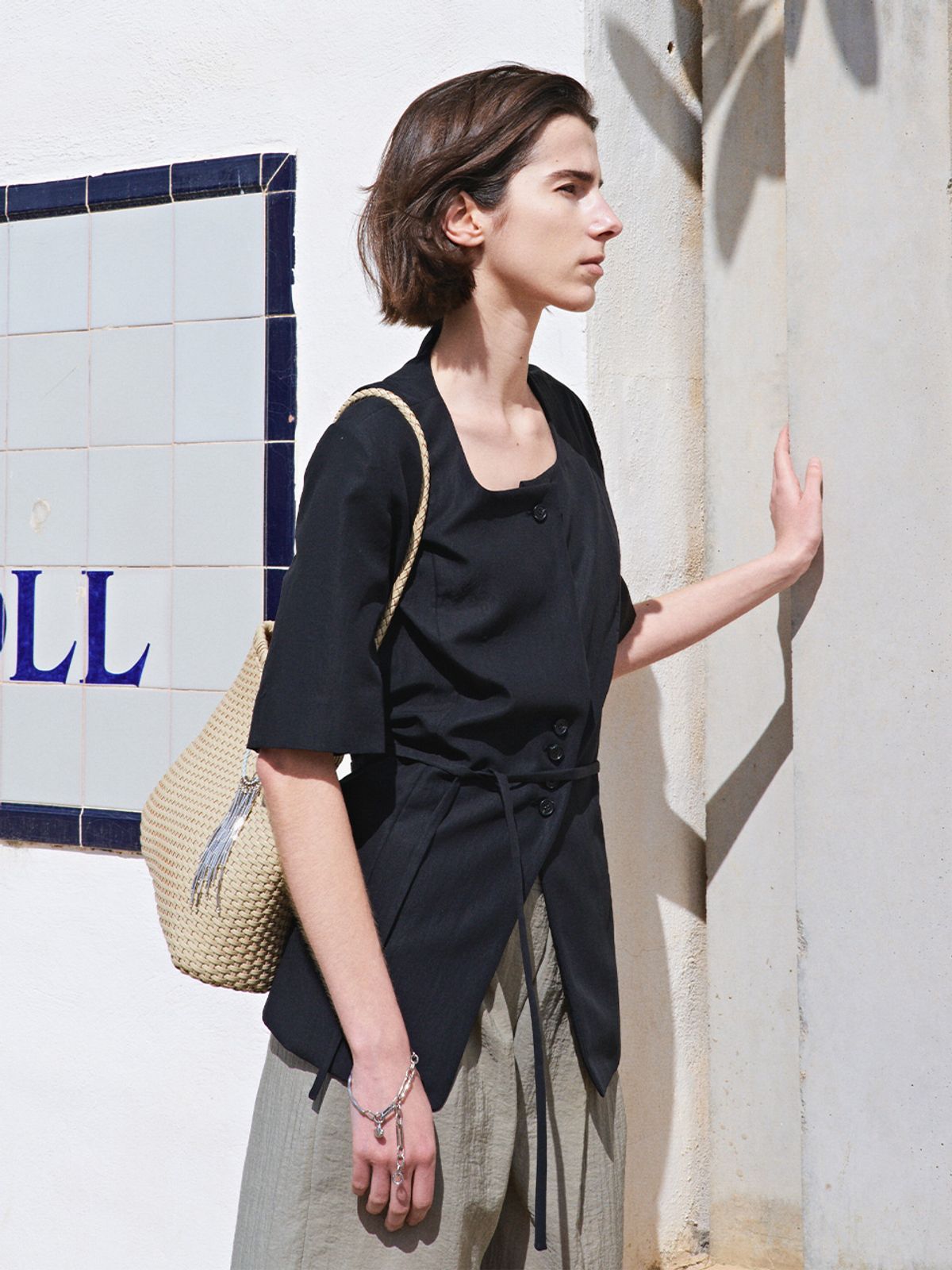 루에브르(LOEUVRE) Square Neck Half Sleeve Jacket SW6MJ730-10