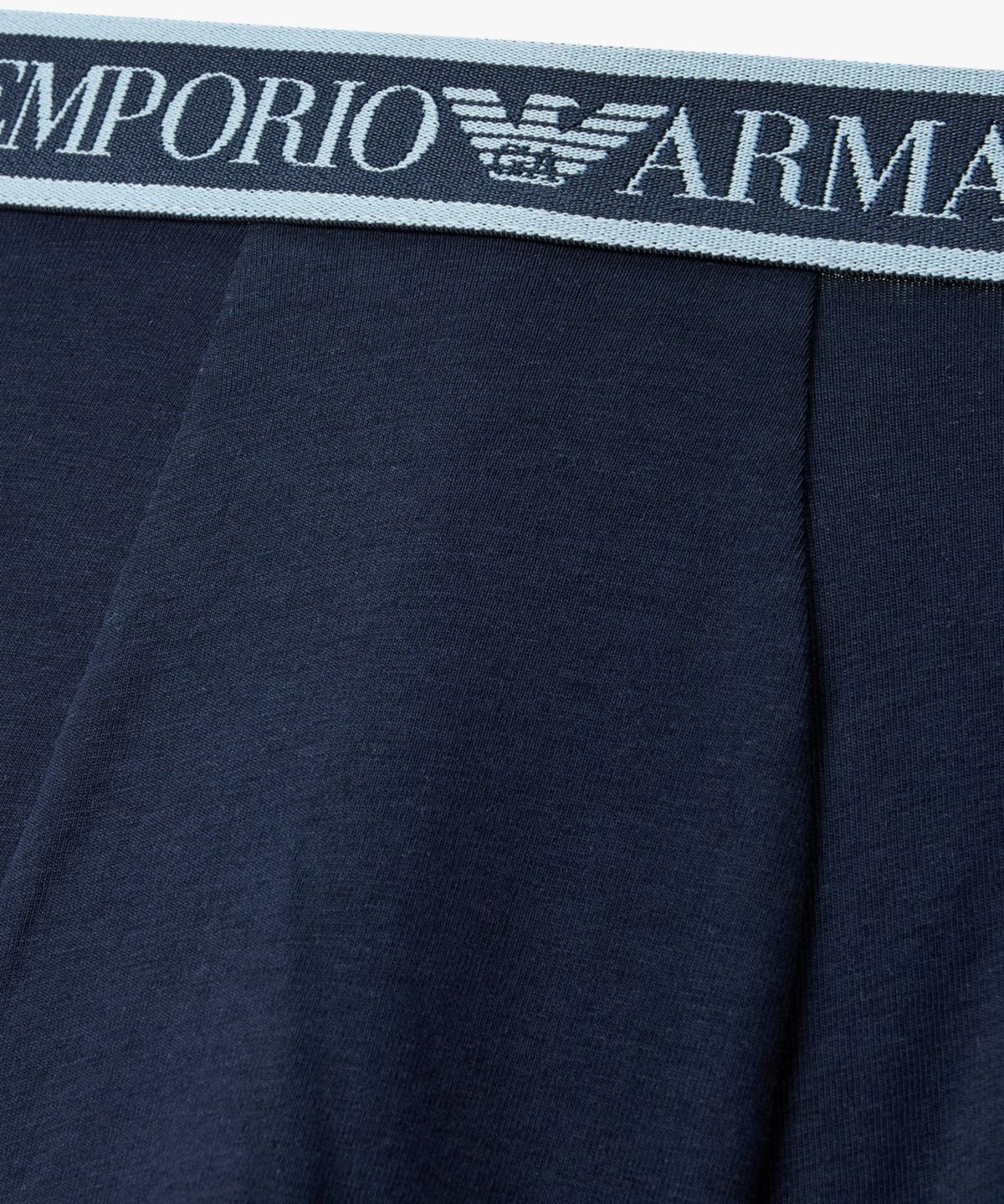 엠포리오 아르마니 언더웨어(EMPORIO ARMANI UNDERWEAR) 남성 라인 트림 자카드 로고 드로즈_네이비 08M6112320