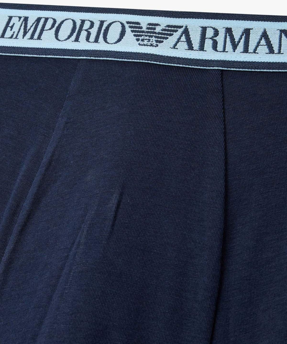 엠포리오 아르마니 언더웨어(EMPORIO ARMANI UNDERWEAR) 남성 라인 트림 자카드 로고 드로즈_네이비 08M6112319